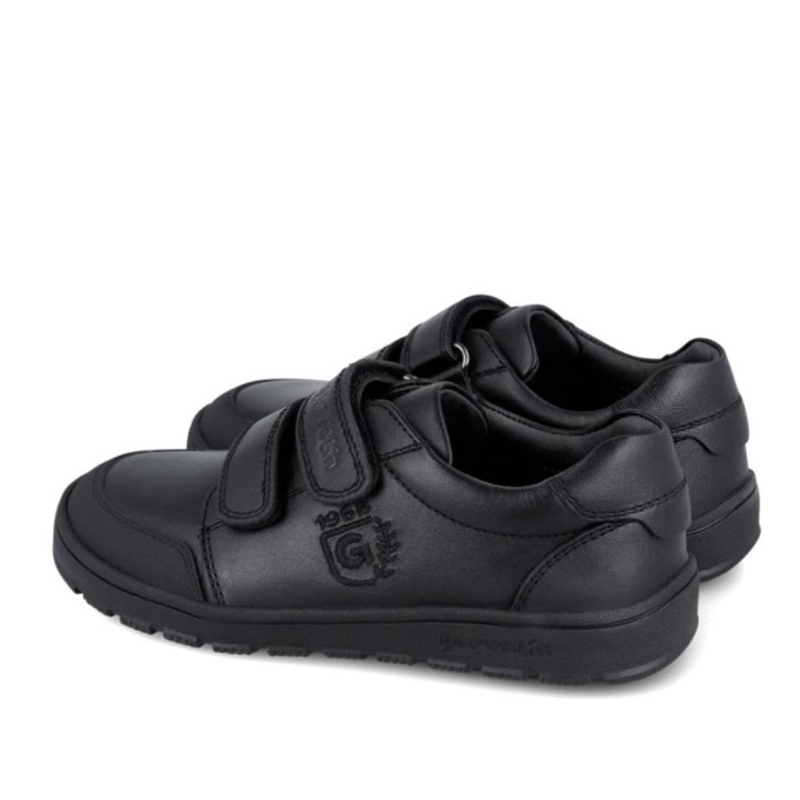 Zapatos colegiales Garvalin 251505 negros con doble velcro respetuosos - Querol online