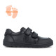 Zapatos colegiales Garvalin 251505 negros con doble velcro respetuosos - Querol online