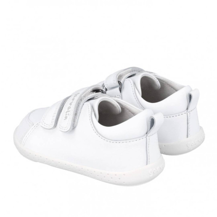 Zapatillas deporte Garvalin 241300 blancas con doble velcro respetuosas - Querol online