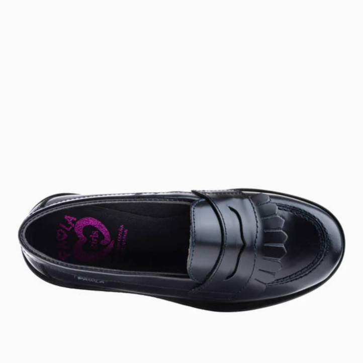 Zapatos colegiales Pablosky campus 854121 negros estilo mocasín - Querol online