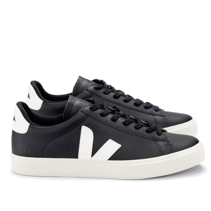Zapatillas deportivas VEJA campo leather black white hombre - Querol online