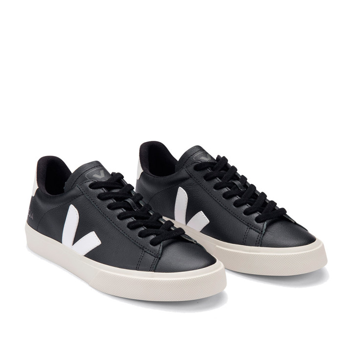 Zapatillas deportivas VEJA campo leather black white hombre - Querol online