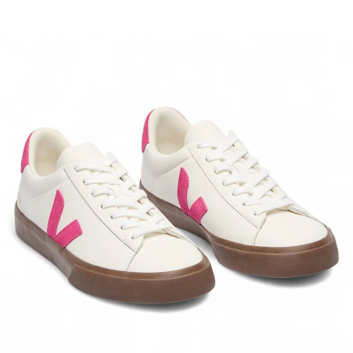 Sabatilles urban VEJA campo leather white pink dona - Querol online