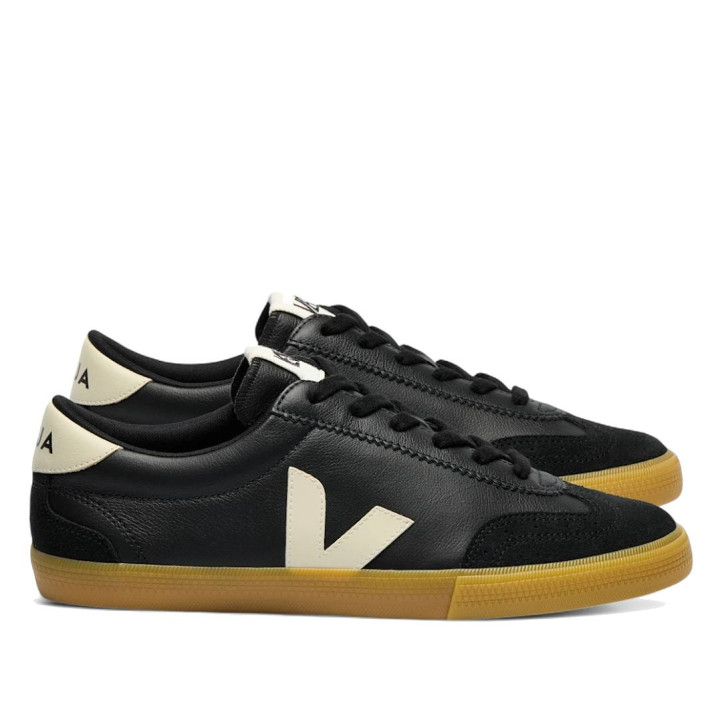 Zapatillas urban VEJA volley leather black pierre mujer - Querol online