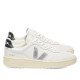 Zapatillas urban VEJA v-90 leather white silver black mujer - Querol online