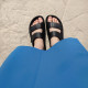 Sandalias planas VEJA etna leather full black mujer - Querol online