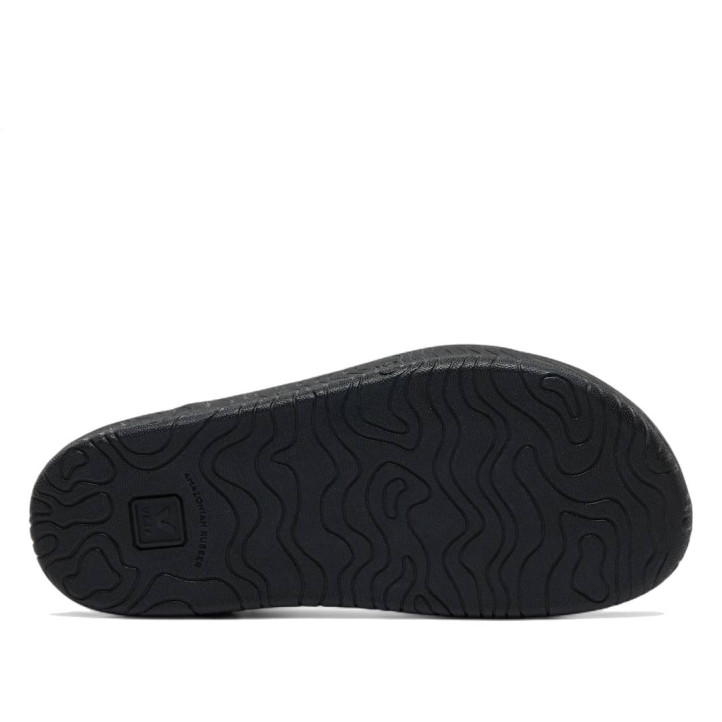 Sandalias planas VEJA etna leather full black mujer - Querol online