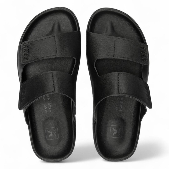 Sandàlies planes VEJA etna leather full black dona - Querol online