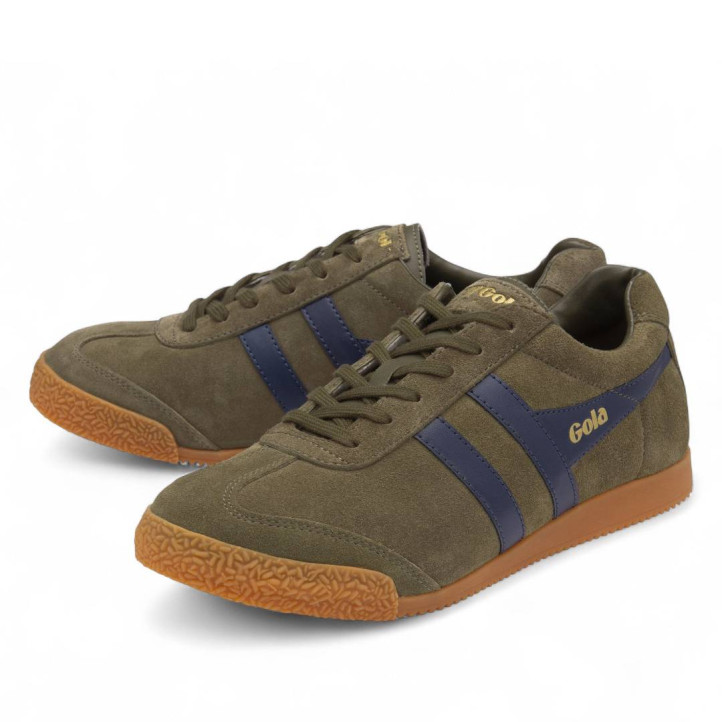 Sabatilles esportives Gola harrier khaki amb navy per a home - Querol online