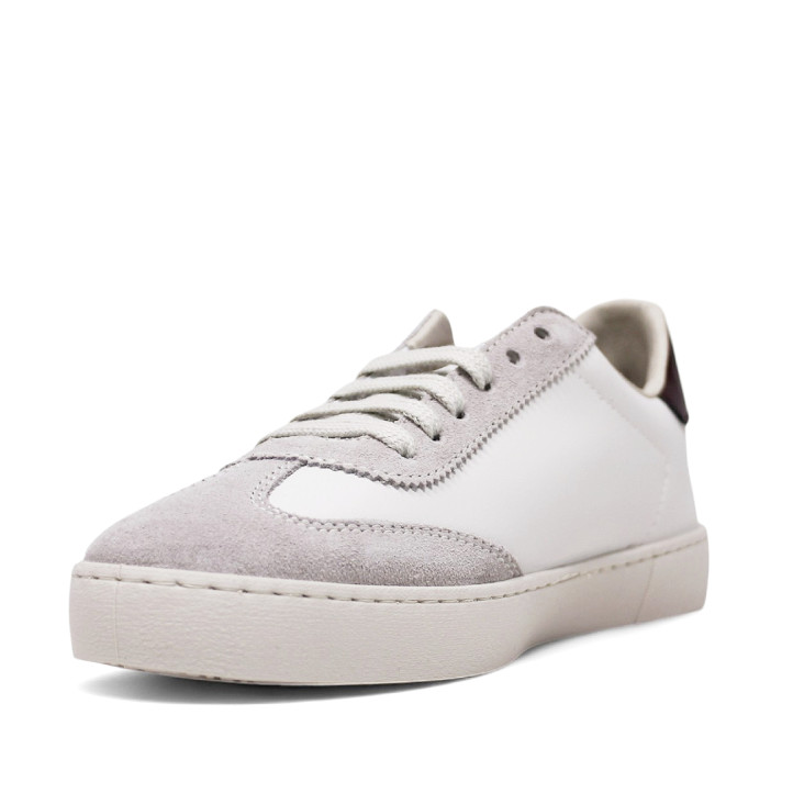 Zapatillas urban Victoria berlín ciclista efecto piel y serraje bordo - Querol online