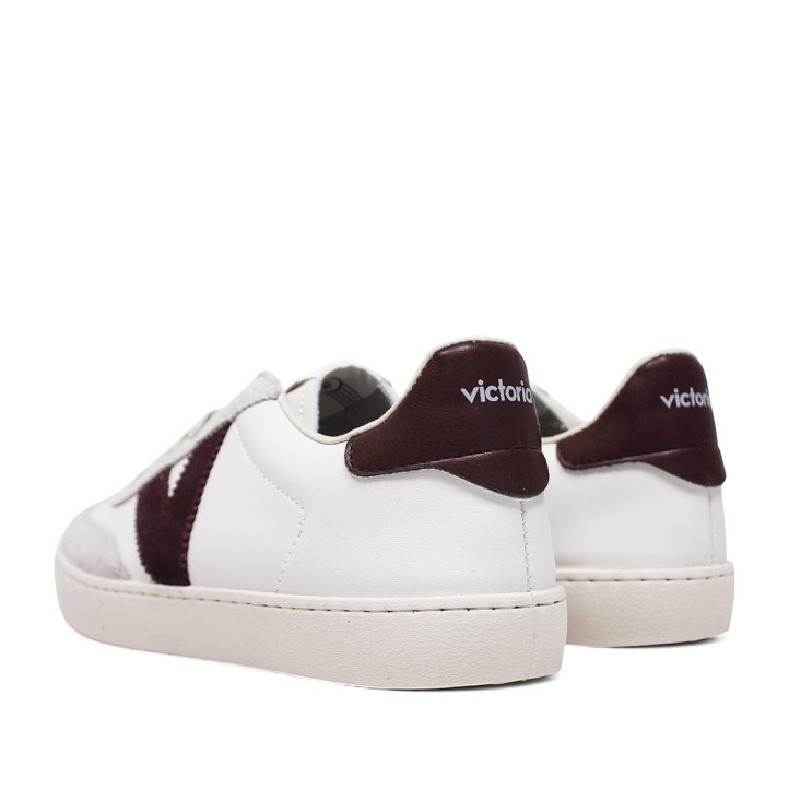 Zapatillas urban Victoria berlín ciclista efecto piel y serraje bordo - Querol online