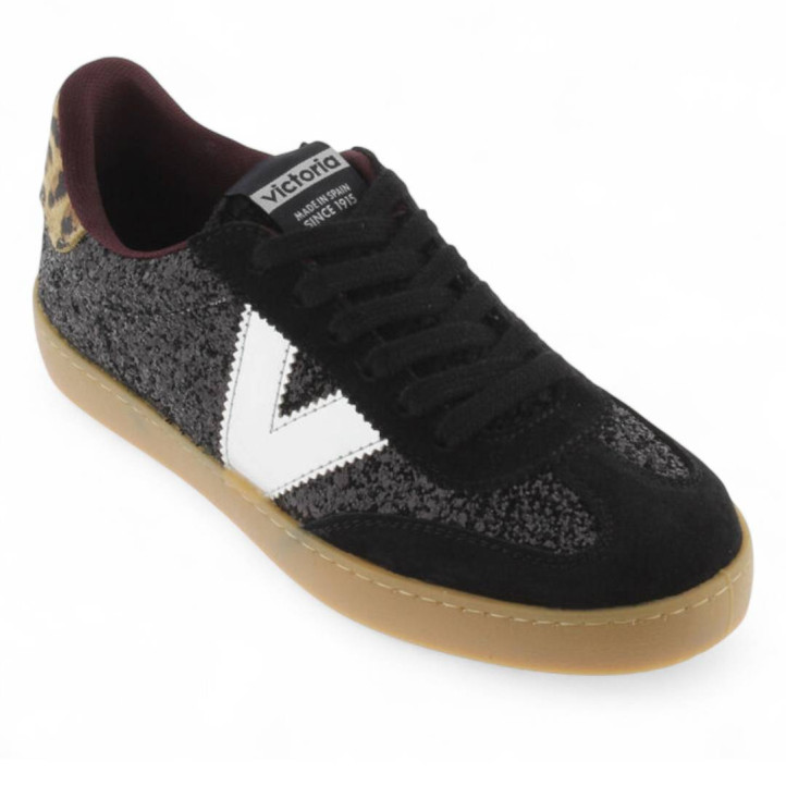 Zapatillas urban Victoria berlín ciclista glitter y animal print - Querol online