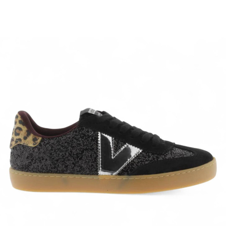 Zapatillas urban Victoria berlín ciclista glitter y animal print - Querol online
