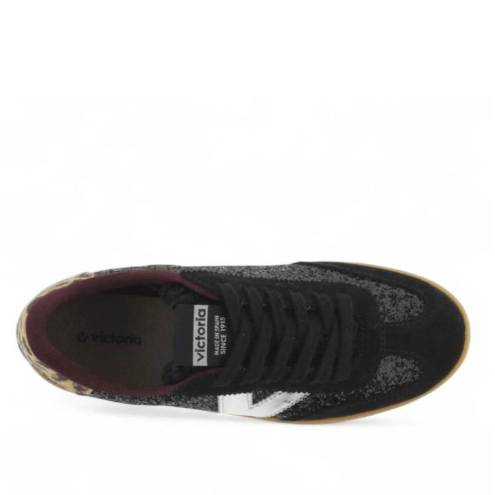 Zapatillas urban Victoria berlín ciclista glitter y animal print - Querol online