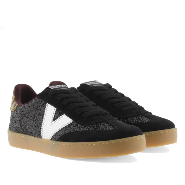 Zapatillas urban Victoria berlín ciclista glitter y animal print - Querol online