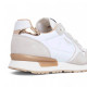 Zapatillas urban Pepe Jeans brit mirror blancas con detalles marrones y dorados - Querol online