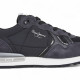 Zapatillas urban Pepe Jeans brit mirror negras con detalles grises y plateados - Querol online