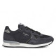 Zapatillas urban Pepe Jeans brit mirror negras con detalles grises y plateados - Querol online