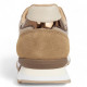 Zapatillas urban Pepe Jeans brit mirror marrones con detalles beige y dorados - Querol online