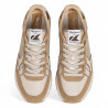 Zapatillas urban Pepe Jeans brit mirror marrones con detalles beige y dorados