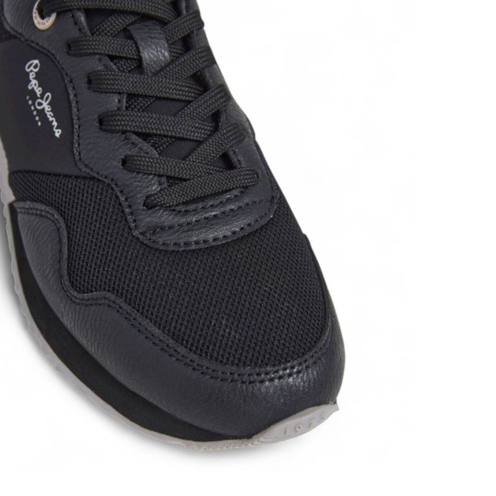 Zapatillas urban Pepe Jeans london party negras con brillantitos - Querol online