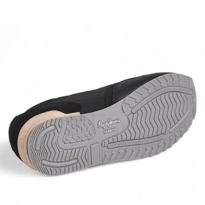 Zapatillas urban Pepe Jeans london party negras con brillantitos - Querol online