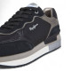 Zapatillas urban Pepe Jeans rusper glam negras con detalles plateados - Querol online