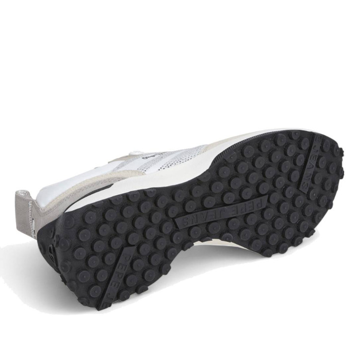 Zapatillas urban Pepe Jeans lucky party blancas con tirador trasero y brillantes - Querol online