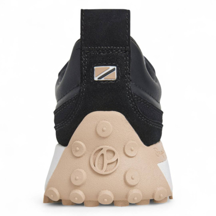 Zapatillas urban Pepe Jeans lucky fenix negras con animal print - Querol online