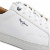Zapatillas deportivas Pepe Jeans joe basic blancas con panel trasero azul