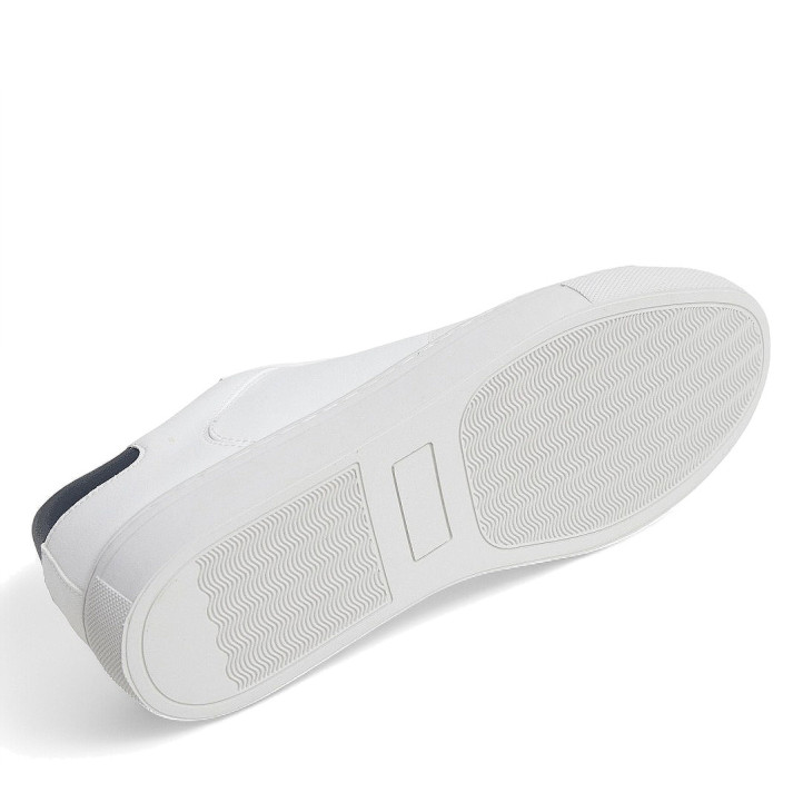Zapatillas deportivas Pepe Jeans joe basic blancas con panel trasero azul - Querol online