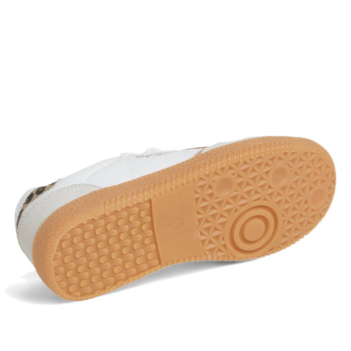 Zapatillas deporte Pepe Jeans ball fierce blancas con panel de animal print - Querol online