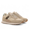 Zapatillas urban Mustang joggo sai beige con talón verde