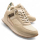 Zapatillas urban Mustang joggo sai beige con talón verde - Querol online