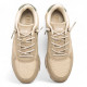 Zapatillas urban Mustang joggo sai beige con talón verde - Querol online