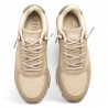 Zapatillas urban Mustang joggo sai beige con talón verde