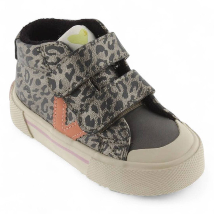Zapatillas altas Victoria tribu con tiras metalizadas, animal print y flúor - Querol online