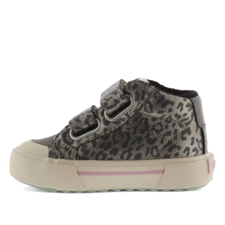 Zapatillas altas Victoria tribu con tiras metalizadas, animal print y flúor - Querol online