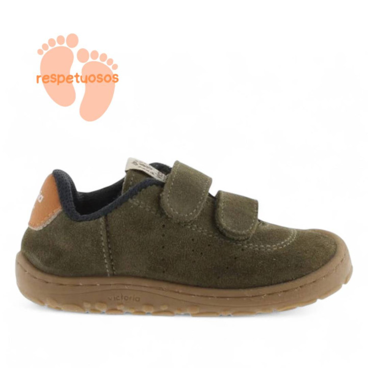 Zapatos Victoria bosco kaki de piel respetuosos - Querol online