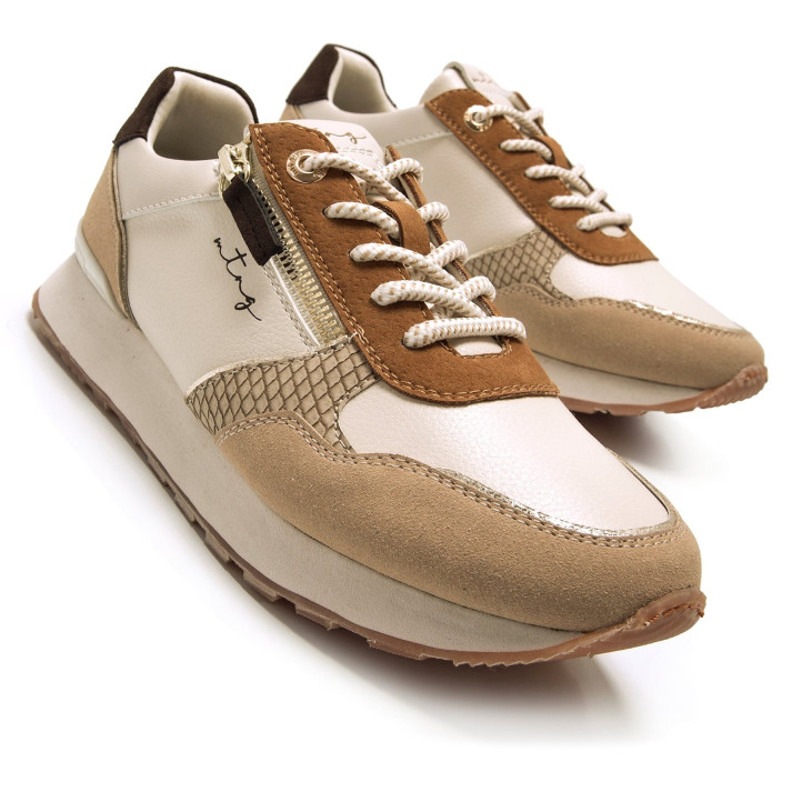 DEPORTIVAS DE MUJER MUSTANG JOGGO BEIGE 60391 60792 - Querol online