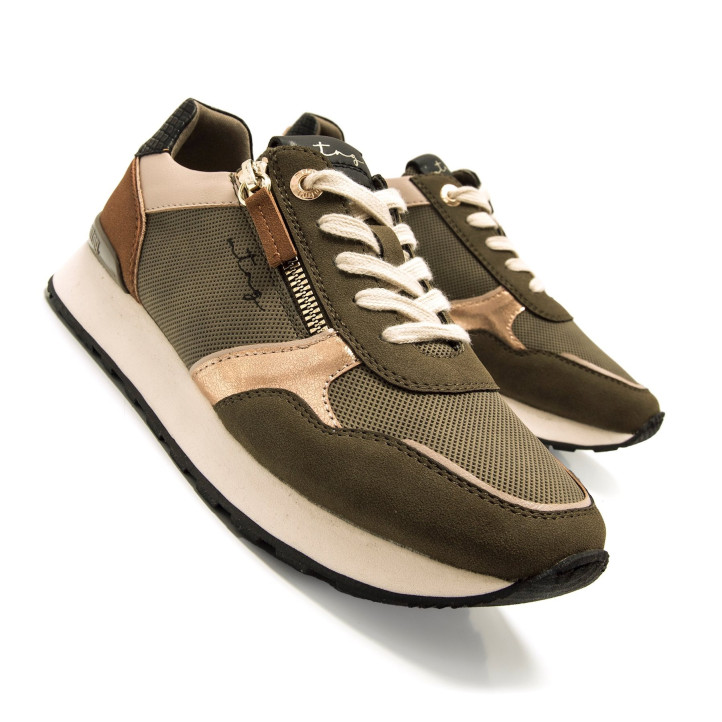 DEPORTIVAS DE MUJER MUSTANG JOGGO VERDE 60391 60791 - Querol online