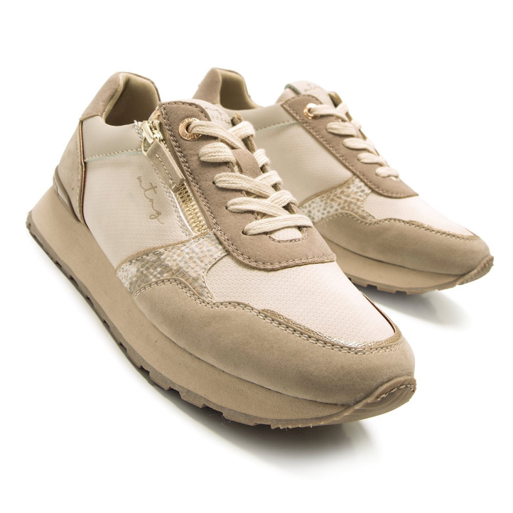 DEPORTIVAS DE MUJER MUSTANG JOGGO BEIGE 60391 60790 - Querol online