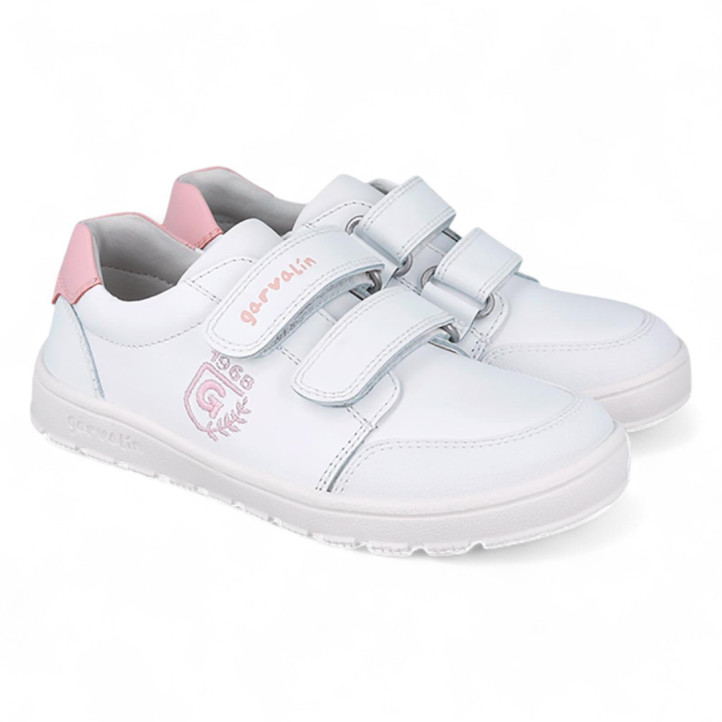 ZAPATILLAS DEPORTIVA GARVALIN DE UNISEX ADU BLANCO Y ROSA 252510B - Querol online