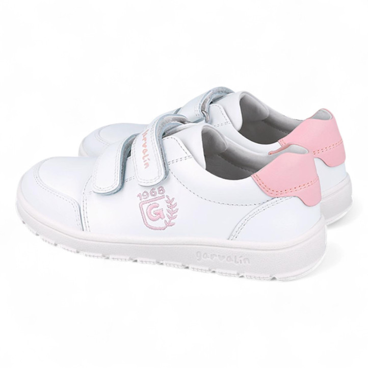 ZAPATILLAS DEPORTIVA GARVALIN DE UNISEX ADU BLANCO Y ROSA 252510B - Querol online