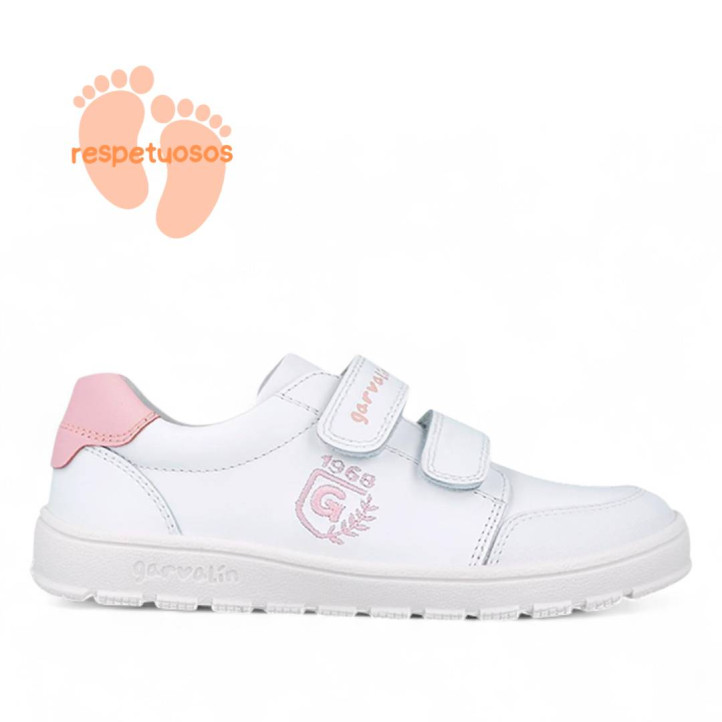 ZAPATILLAS DEPORTIVA GARVALIN DE UNISEX ADU BLANCO Y ROSA 252510B - Querol online