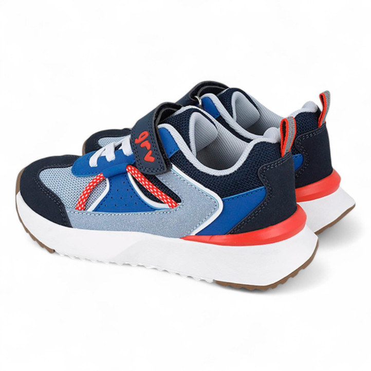 ZAPATILLAS DEPORTE GARVALIN DE NIñO AZUL 251812A - Querol online