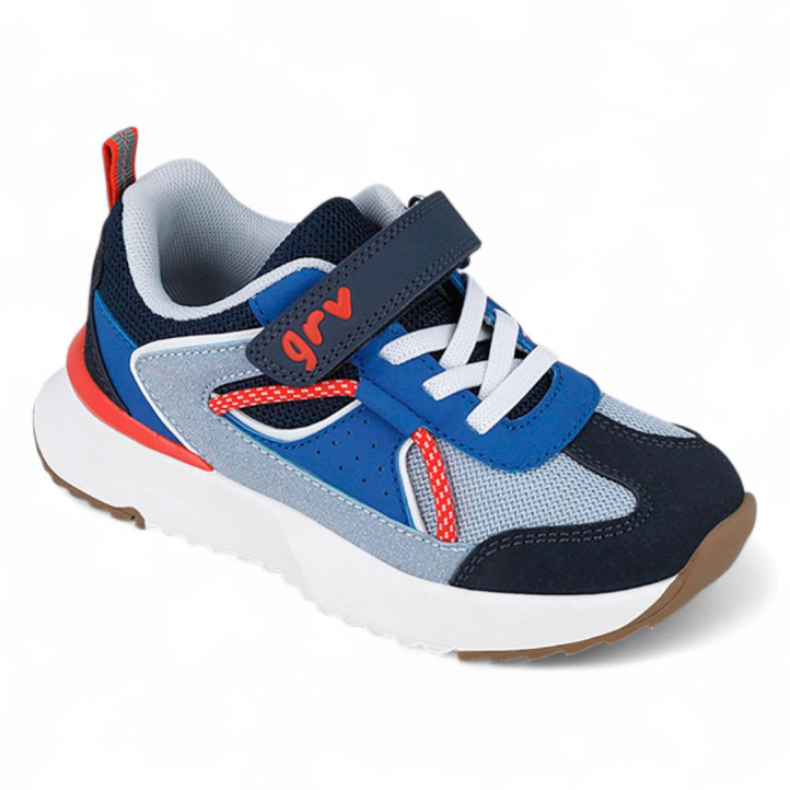 ZAPATILLAS DEPORTE GARVALIN DE NIñO AZUL 251812A - Querol online