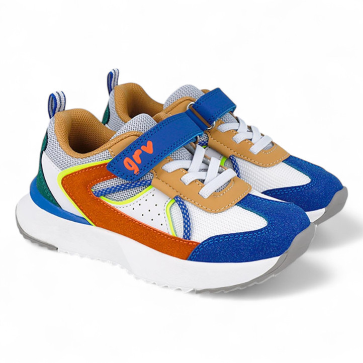 ZAPATILLAS DEPORTE GARVALIN DE NIñO BLANCO 251812B - Querol online