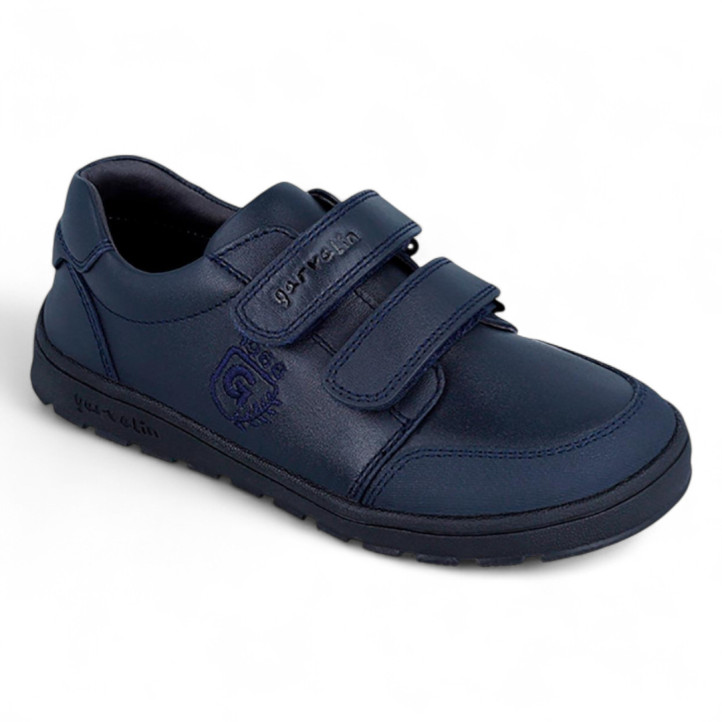 ZAPATOS COLEGIALES GARVALIN DE NIñO MARINO 251505B - Querol online
