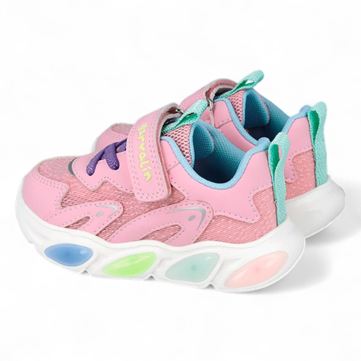 ZAPATILLAS DEPORTE GARVALIN DE NIñA ROSA 251808D - Querol online